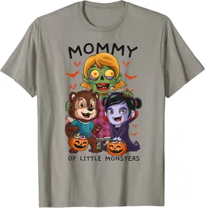 Zombie Mommy of Little Monsters Matching Halloween Costume T-Shirt - Kadondaxe Shop 87B07VBW949G