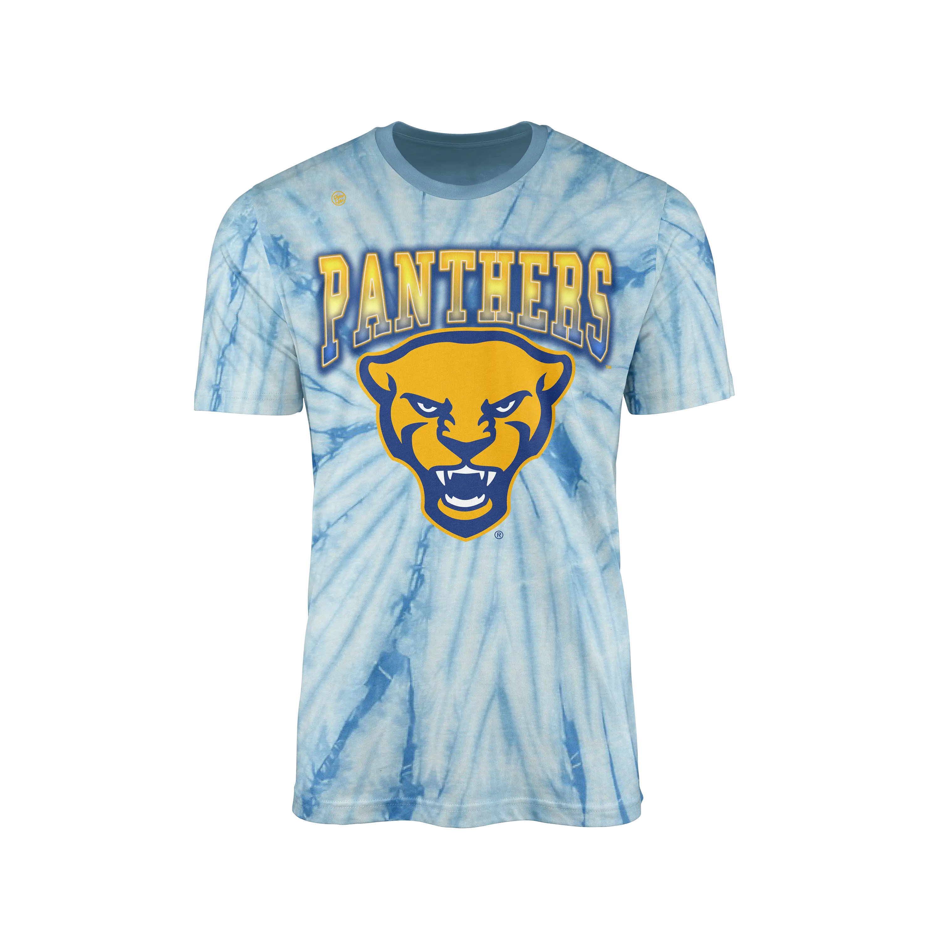 Men's Pittsburgh Panthers Tie-Dye Team T-Shirt - Casual Short-Sleeve Spandex Menswear Tops, Round Neck