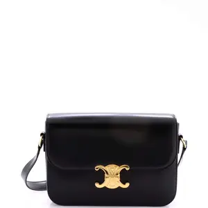 Pre-owned Celine material Messenger Bags Triomphe Shoulder Bag Smooth Calfskin Medium by Rebag