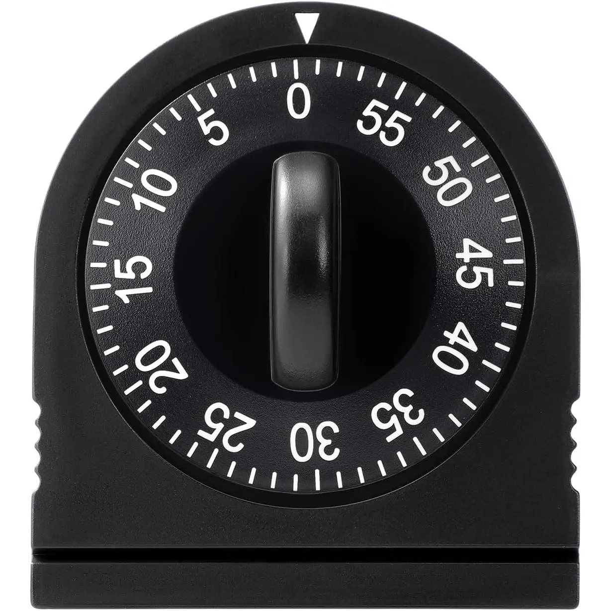 Black Mechanical Kitchenware Wind-Up Timer - 60-Minute Manual Set Numeric Dial, Loud Alarm, No Batteries Needed, Timers for Cooking Home Use