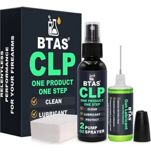 Gun Cleaner and Lubricant CLP Gun Oil Cleaning Kit Universal Spray Solvent 2oz & 1 oz Needle Oiler Bottle