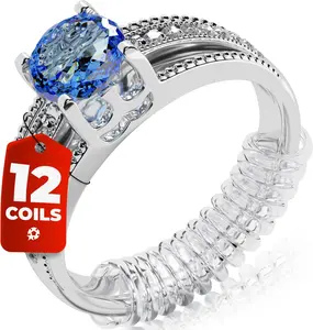 Ring Sizer Adjuster for Loose Rings - 12 Pack, Guards, Spacers & Tighteners, Fits Bands up to 6Mm, Reduces Size by 0.5-1.5, Invisible Design for Women & Men by 5 STARS UNITED