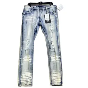 Copper Harvest LSB True Fit Men's Jeans - Light Blue Distressed Style with Front Pocket and Classic Fit Design - Menswear, Trouser