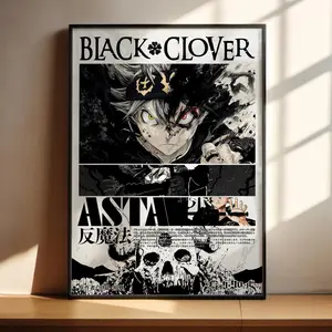 Black Clover Anime Poster, Asta Anime Art Print Anime Gifts, Poster Gifts - Unframed