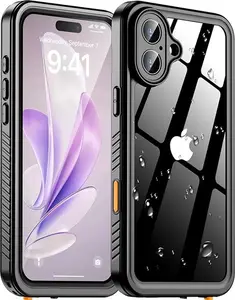for iPhone 16 plus/16 Pro/16 Pro Max/15/15 Pro/15 Pro Max Case Waterproof,IP68 Waterproof,Built-in Screen & Lens Protector,Dustproof,Real 360° Full Body Heavy Duty Rugged Shockproof Protective iPhone 15 Pro Phone