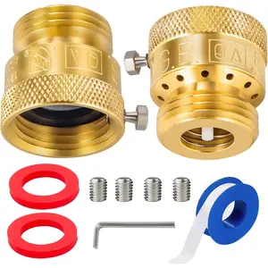 Vacuum Breaker Hose Bib Backflow Preventer, 3/4 Inch, Anti-Siphon Vacuum Breaker, Brass Plumbing Fitting, brass(2PCS)