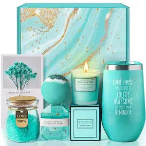 Gifts for Mom, Women, Wife, Girlfriend, Sister, Best Friend, Her - Unique Mothers Day, Birthday, Valentines, Christmas Gifts - Gardenia Inspirational Self Care Spa Gift Basket Set, Thank You Gifts LE CADEAU