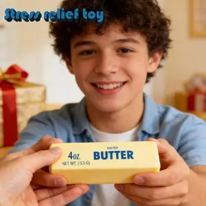 Super soft squeezable butter stick stress relief toy, slow rebound sensory stress relief toy, suitable for teenagers, non-toxic party gift, birthday gift, Easter gift, stress relief