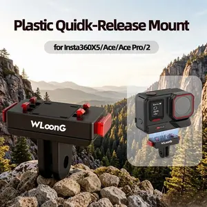 for Insta360 X5/Ace Pro 2/1/Ace Magnetic Quick Release Base  Adapter, Plastic, Perfect for Outdoor Sports, Campus Photography Holiday Travel and Ideal Gift, Dual Claw Design Lightweight Tripod/Mount Connector | Self-media Shooting Equipment Accessory