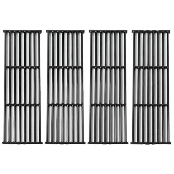 Porcelain Cast Iron BBQ Cooking Grate Set for Outdoor Gas Grills, 4-Pack
