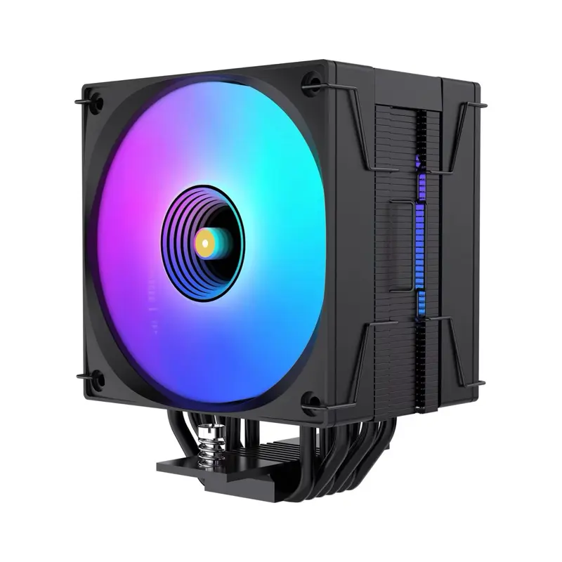 LOVINGCOOL UK6000 Pro CPU Air Cooler - ARGB Tower Cooler with Temperature-RPM Display, 6 Heat Pipes, 120mm PWM Fan, Compatible with Intel & AMD Processors