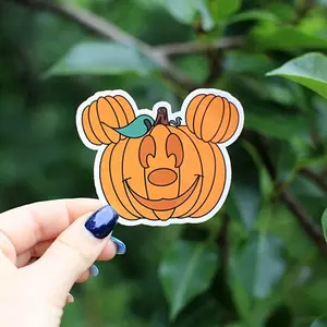 Mouse Pumpkin Sticker, Sticker, Halloween Sticker, Mouse Pumpkin, Gift, Stickers, Laptop Stickers, Vinyl Stickers, Water Bottle Sticker Decor Decorative
