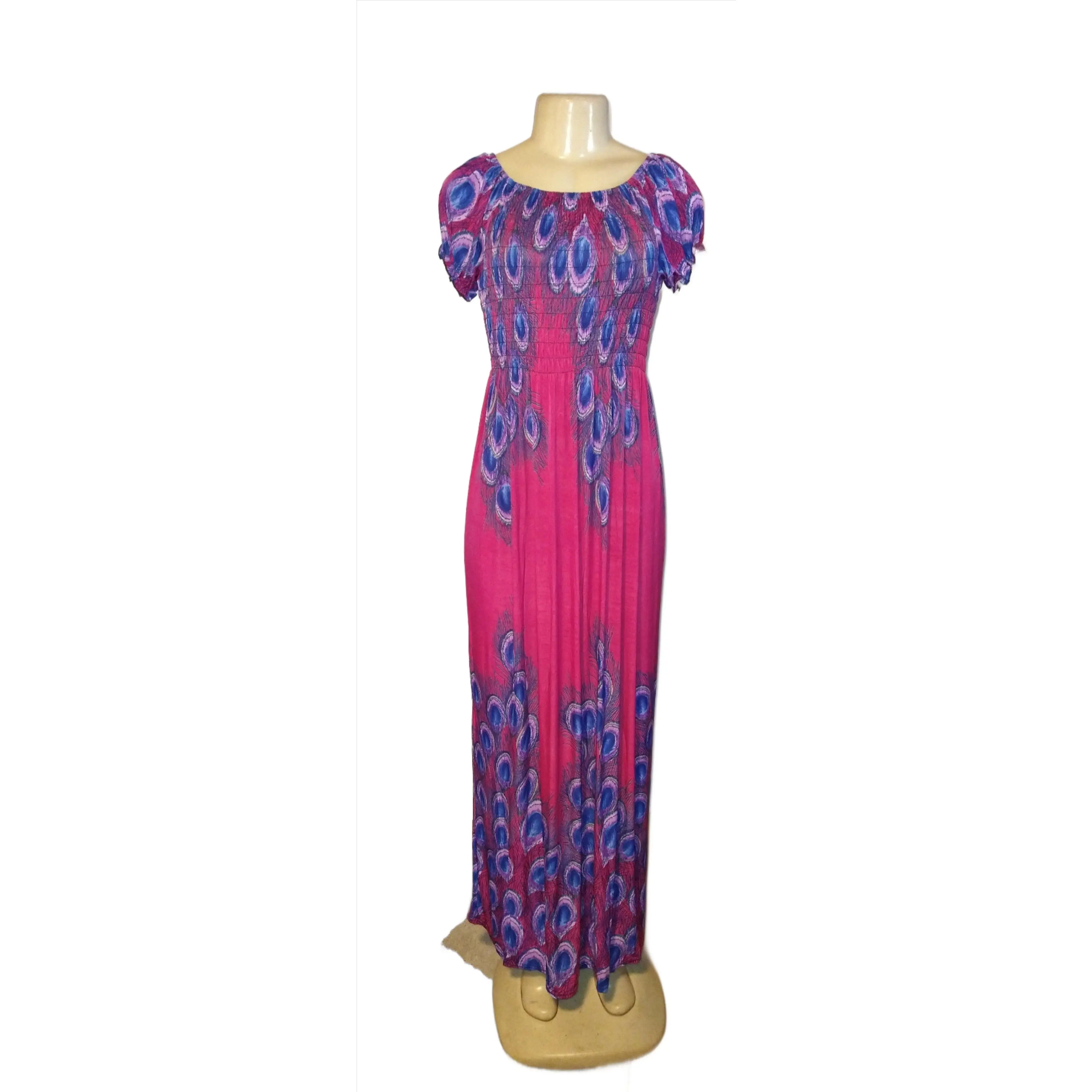 Pink Peacock Summer Feather Dress S
