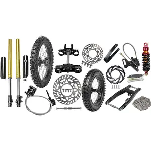 Front Forks + Rear SwingArm Kit 14" 12" Complete Wheel 80/100-12 60/100-14 Tire and Rim Disc Brake Assembly for Dirt Pit Bike Apollo CRF50 SSR 70cc 110cc 125cc Taotao DB14 XR70