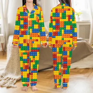 Christmas Pajamas Set, Long Short Sleeve Pajama, Youth & Adult Holiday Sleepwear, Family Xmas Pjs 45985 40