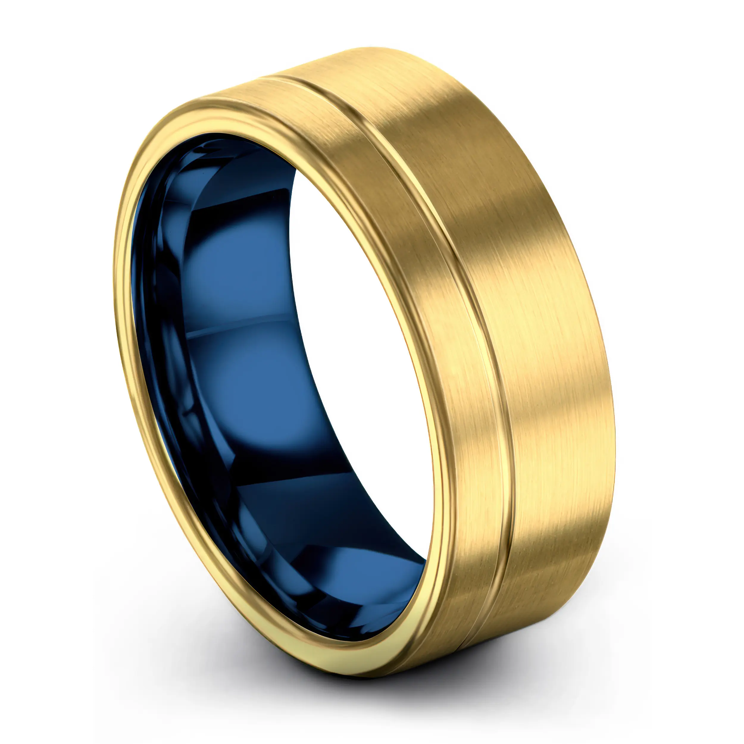 Personalized Wedding Rings for Couples Tungsten and 18K