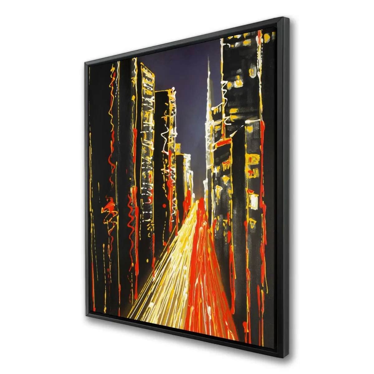 Begin Home Decor C1FC36483X86J3 36 x 48 in. Lively City - Contemporary Framed Canvas for Home Decor