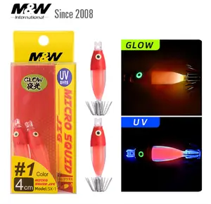M&W International Micro Squid Jig Fishing Lure - Perfect for Saltwater Fishing