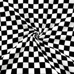 |   Fleece Fabric |   Blanket Fabric |   72"X60" |   Polar Fleece |   Soft, Plush, Anti-Pill |   Poncho, Pillow Cover, PJ Pants, Cushion, Liners, Eye Mask (Checkered B&W, 2 Yards)