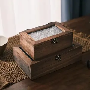 Vintage Wooden Jewelry Box, Small Decorative Storage Box, Desktop Organizer, Nordic Style Jewellery Display Tray with Drawers, Lockable Storage Boxes