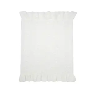 Lambs & Ivy Ruffled Lux Chevron Blanket