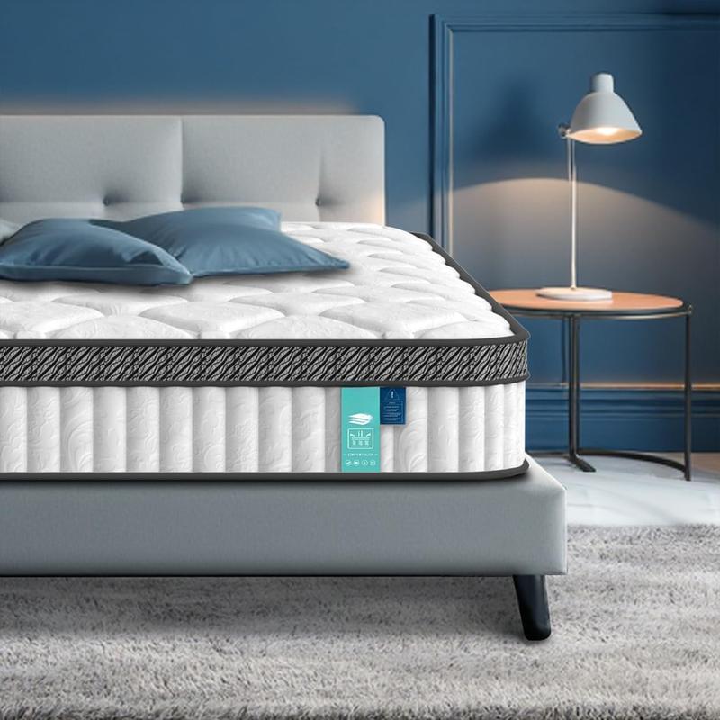 10 inch  Mattress, Hybrid Memory  and Pocket Spring, Motion Isolation, Medium Firm,Edge Support, Soft Touch, Cool and Breathable,Comfortable Mattress in a Box