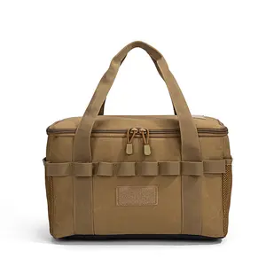 Outdoor camouflage thermal insulation bag ice bag Insulated Cooler travel handbag camping bag picnic folding portable tools tactical storage bag