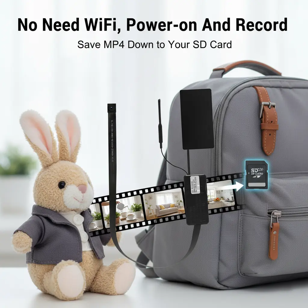 Button, Wearable DIY Mountable, 1080P FHD WiFi, Supports WiFi & AP Hotspot, Remote View on Mobile, Local Storage via SD Card (Not Included), Motion Detection Alert, Smart Device for Personal/Home/Office Use