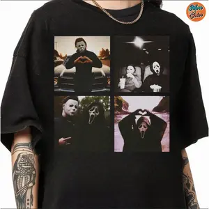 M*chael Myers Ghostface Horror Movie Shirt Scary Movie Graphic Tee Scream Movie Y2K Shirt Cotton Casual Tee, Gift For Women, Gift For Man
