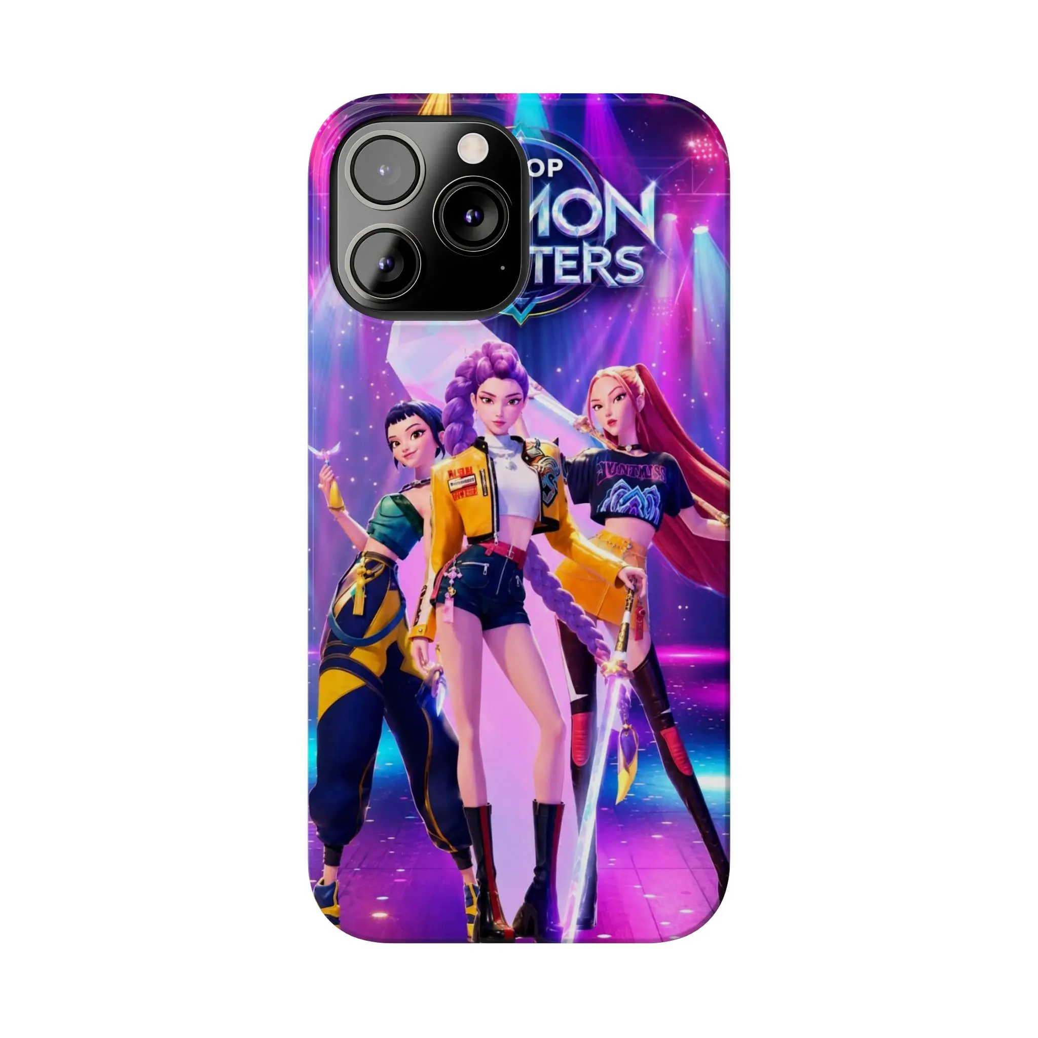 Huntrix K-Pop Demon Hunters Phone Case, Rumi Mira Zoey Anime Style Concert for iPhone 7–17 Pro Max & Samsung S21–S26 Ultra