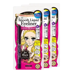 Heroine Make by KissMe Smooth Liquid Eyeliner | Waterproof Black Liquid Eyeliner Pen | Smudge-Proof Formula for Long-Lasting Wear | Hypoallergenic for Sensitive Eyes | Made in Japan