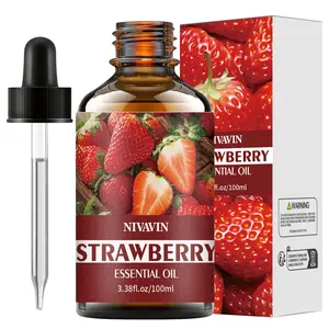 Nivanin Strawberry Essential Oil Set, 30ML/60ML/100ML, Plant Extracts, Aromatherapy Diffusers, Skin & Hair Care, Perfect Gift, Essential Oil Natural