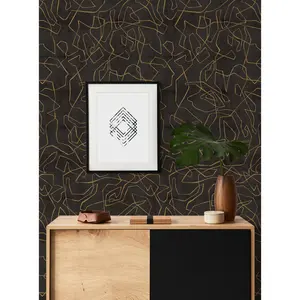 Entangled Lines Textured Look Background Peel and Stick Wallpaper