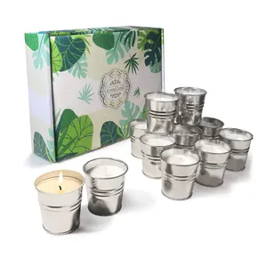 1-12pcs Mosquito Repellent Solid Candle, Lemongrass Scent, Natural Harmless Soy Wax, Long Lasting 20-240 Hours, Home Outdoor Use