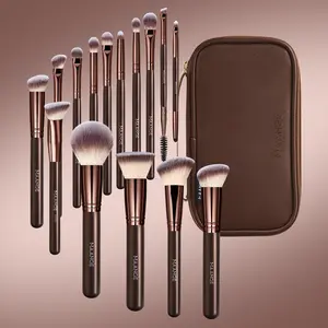 Maange 15-Piece Professional Makeup Brush Set, Makeup Tools Set, Includes Foundation, Blush, Eyeshadow, Powder, Concealer, Mascara Brushes, Travel Makeup Kit, Makeup Brushes Kits