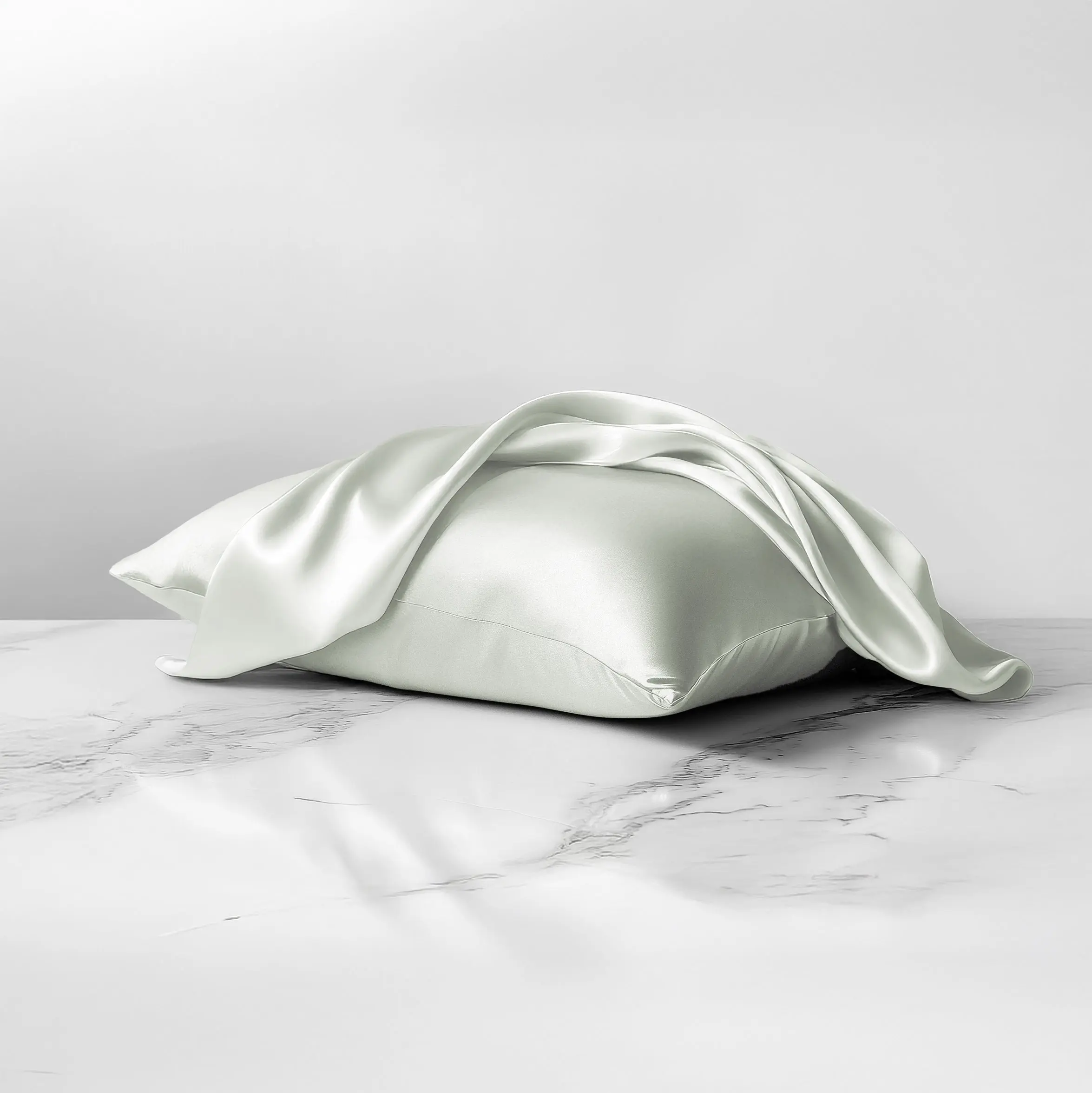 Ivory white 100% silk pillowcases infused with copper