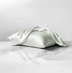 Ivory white 100% silk pillowcases infused with copper