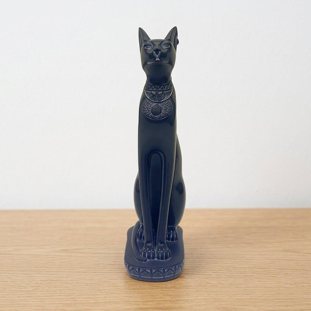 Elegant Egyptian Bastet Cat Statue - Black Goddess Bast Figure | Ancient Egypt Feline Sculpture for Home Protection & Altar Decor | Unique Gift for Cat Lovers & History Enthusiasts | Resin Mythology Figurine