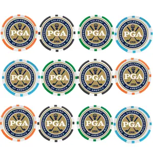 Golf Ball Marker, 12pcs/set Mixed Color Golf Ball Marker, Golf Ball Marker for Outdoor Sports, Golf Accessories for Golf Enthusiasts, Golf Gift Sets