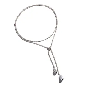 Adjustable Length Full Rhinestones Chain Necklace for Women Neck Accessories