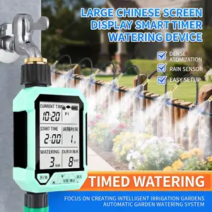 Drip Irrigation System with Timer – Automatic Garden Watering Kit with 360° Flexible Hose and Adjustable Nozzles, Ideal for Smart Irrigation of Greenhouses, Lawns, Gardens, and Plants