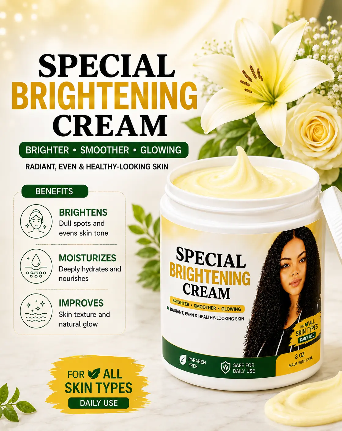 special brightening cream Daily Moisturizers 8oz