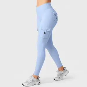 Workout Cargo Leggings with Pockets for Women Hidden Scrunch Butt Lifting Leggings Gym Yoga Pants SpringStatements