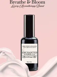 Breathe & Bloom Enchanted Vanilla Luxury Aromatherapy Mist - Vanilla Scented Product from the Brand 1.69 fl ox / 50ml