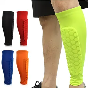 2pcs Unisex Soccer Calf Compression Sleeves, Honeycomb Padding, Non-Slip, Lightweight, Ideal for Sports & Activities