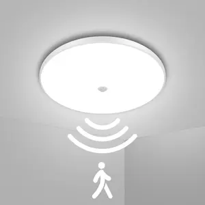6500K LED Ceiling Light with Motion Sensor, Round Flush Ceiling Lamp, for Livingroom, Bedroom, Stairs and Hallway, 18/24/36W