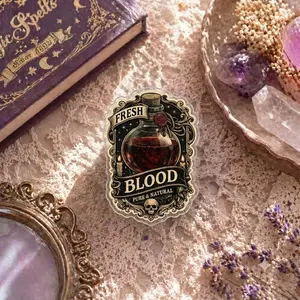 Gothic Vampire Theme Phone Grip Stand Blood Potion PopSocket for iPhone and Android Unique Spooky Accessory Gift