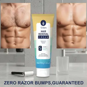 UMEX Painless Hair Removal Cream for Sensitive Skin with Aloe Vera&Licorice 100ml | Unisex Depilatory Cream for Bikini Line, Legs & Arms, Non-Irritating-At-Home Use Leaves Skin Silky Smooth for Most Skin Types