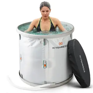 Ice Bath Tub For Athletes - 6 Layered Ice Tubs for Cold Plunge with Collapsible Aluminum Frame and Cover – Portable Cold Plunge Tub For Cold Water Therapy