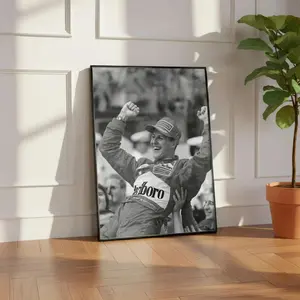 [SALE UP TO 30% + FREE SHIP + NO FRAME] Michael Schumacher Poster, Formula 1 Print, F1 Poster, Classic Sports Photo, Museum Grade Photography, Home Decor